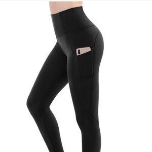 STYLEWORD XL Womens Yoga Pants with Pockets High Waist Workout Leggings Running